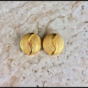 Napier Gold-Tone Mesh Parure Studs